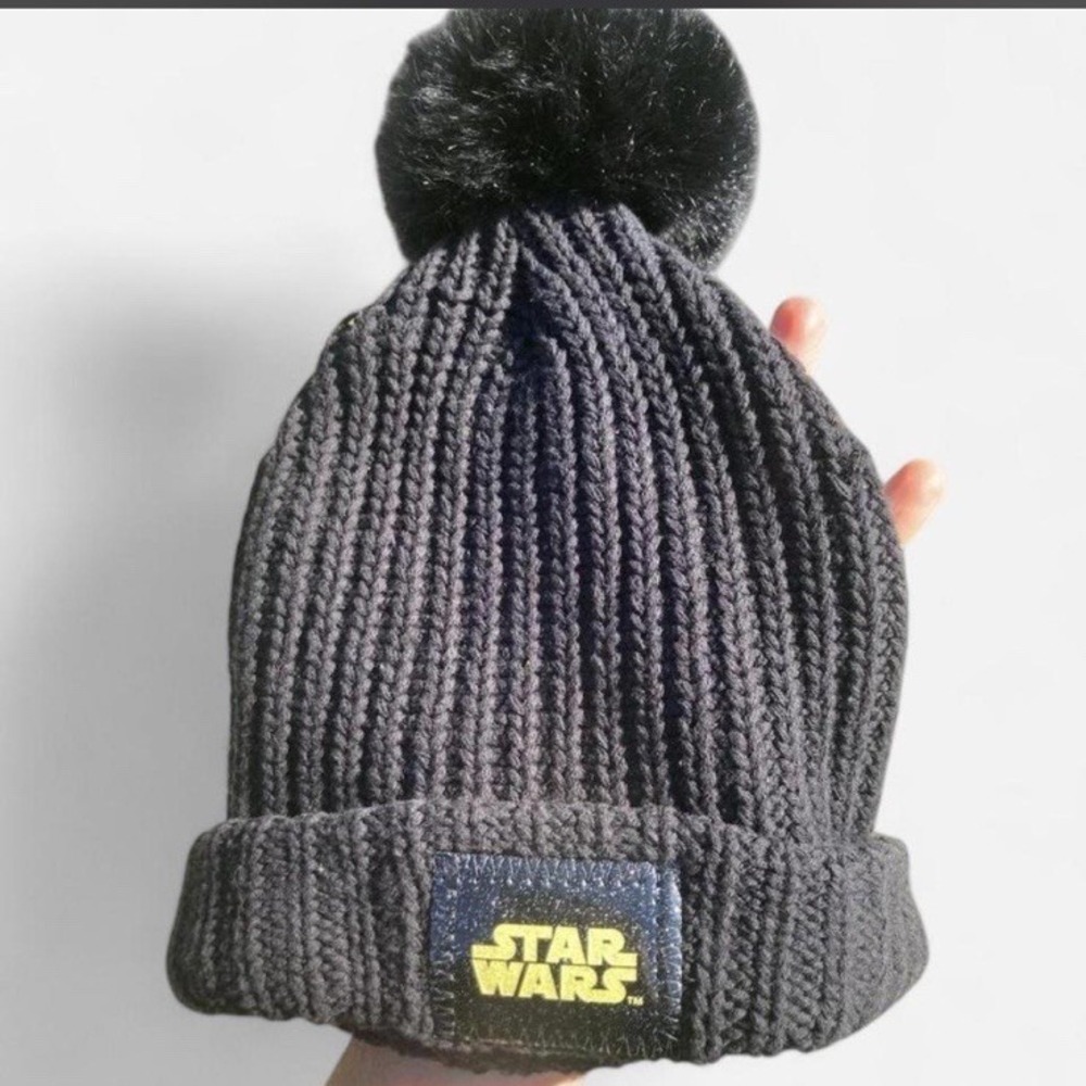 Love Your Melon X Star Wars Black Pom Beanie Hat Adult